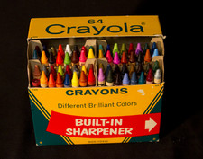 Vintage Crayola No. 64 Crayons Built In Sharpener 64 Colors Binney