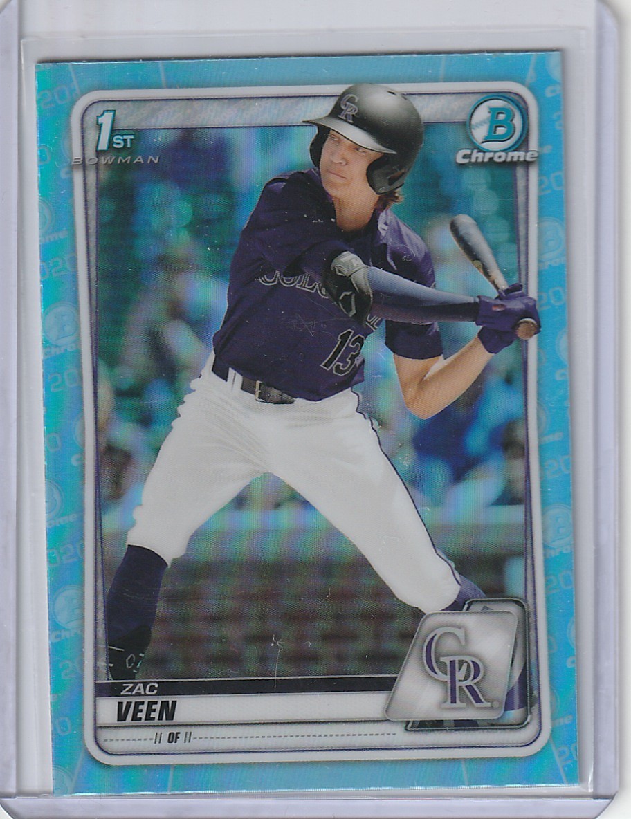 2020 Bowman Draft 1st Edition - Zac Veen #BD-107 Sky Blue Foil (RC)