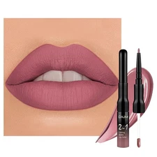 evpct 1Pcs Mauve Matte Lip Liner Stain Liquid Lipstick Makeup Set for Women, ...