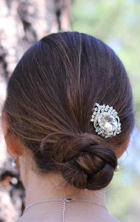 Fiore Realizzato Con Cristallo Swarovski Floreale Sposa Copricapo Pettine - Immagine 2 di 2