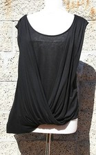 Plus size top, stylist design, black, size 1XL, made in USA