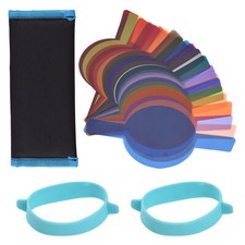 24PCS Camera Flash Gel Transparent Color Correction Balance Lighting Fliter S0Q9