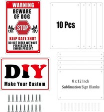 10 Pcs Sublimation Metal Sign Blanks 8x12 Inch, Aluminum 8 x 12 10