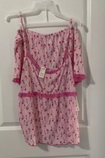 Secret Treasures Sleepwear Cami Top  Shorts Rib  Mesh Cami Tap Set XL 16-18 