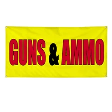 Vinyl Banner Multiple Sizes Guns & Ammo Promotion Business A Military Outdoor