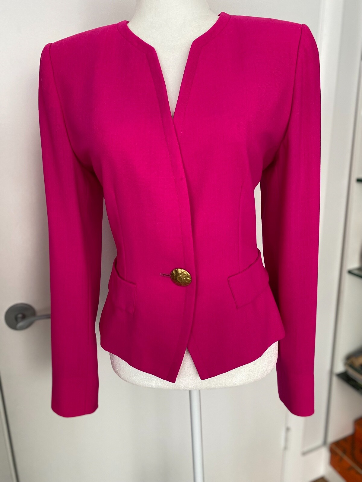 Abito giacca estivo leggero aderente YSL Yves Saint LAURENT Francia 40 S M 4 6