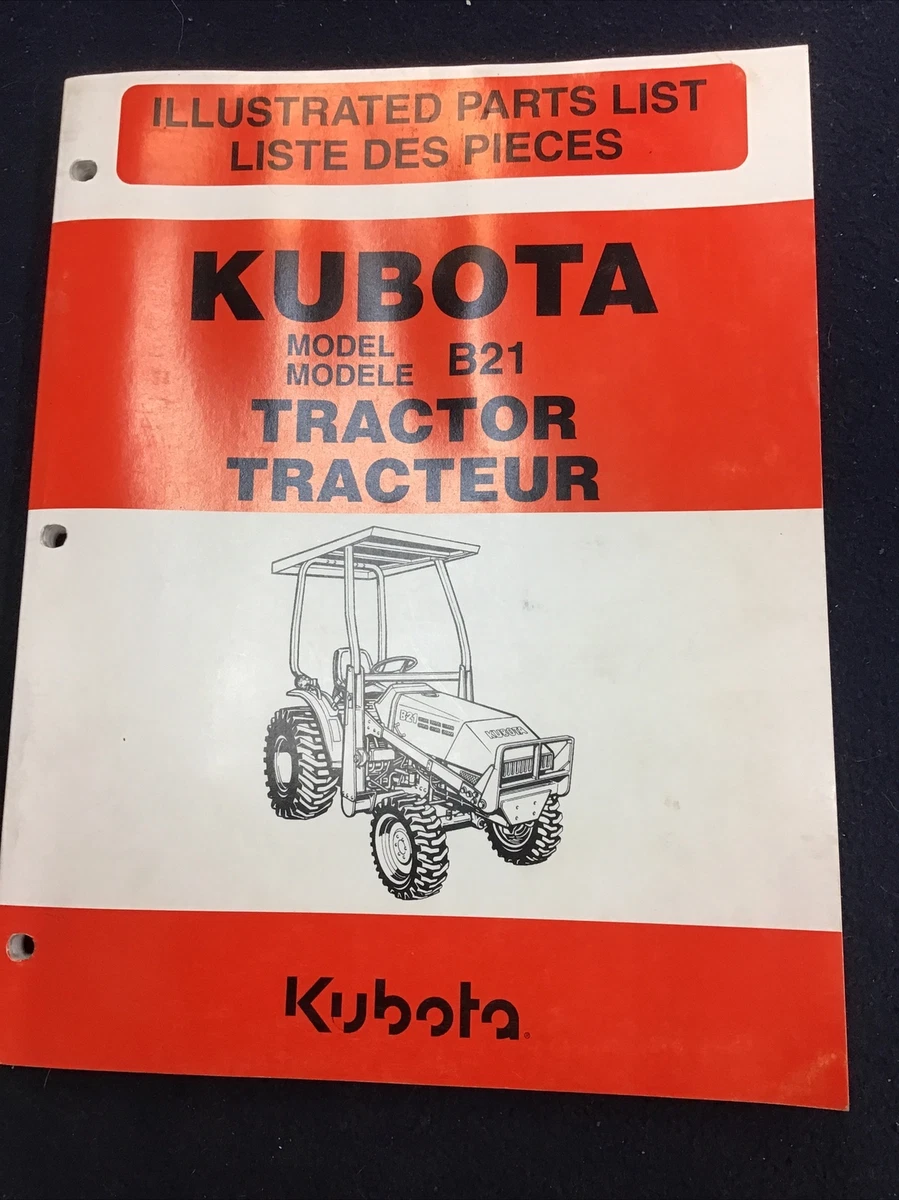 Kubota 9789821053 B20 Parts Manual, 52 OFF