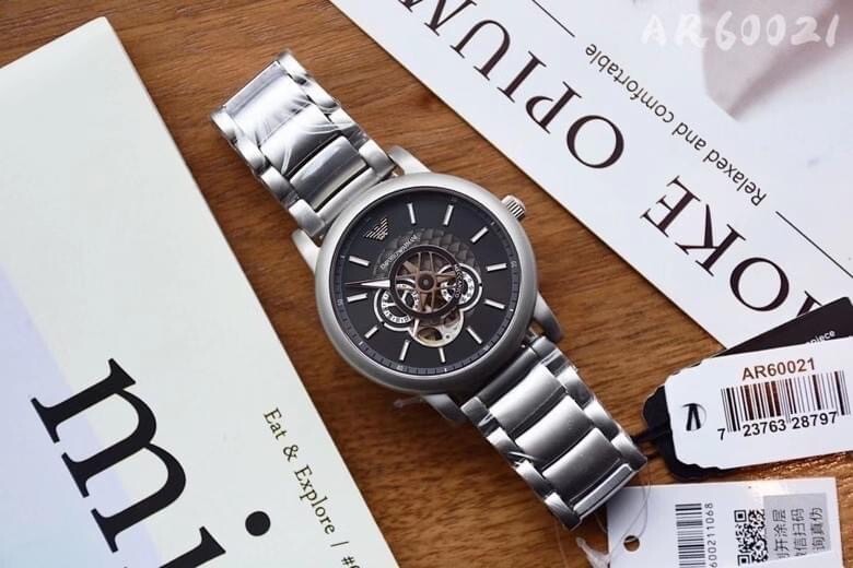 New Emporio Armani Automatic Black Dial Stainless Steel Men's