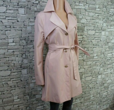 KARL LAGERFELD PARIS DAMEN TRENCHCOAT MANTEL GÜRTEL PUDERROSE L