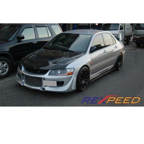 Rexpeed Carbon Fibre DAMD Style Side Skirt Extensions - Mitsubishi Evo 7-9 - Picture 2 of 3