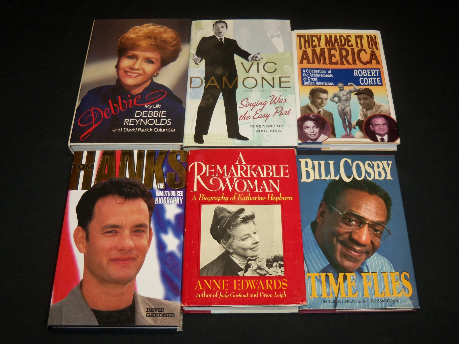 Assorted celebrity hardcover book lot of 8 - kd 5525b