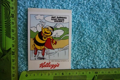 Alter Aufkleber Nahrung Genuss Cornflakes KELLOGG'S Sammelbild 1991