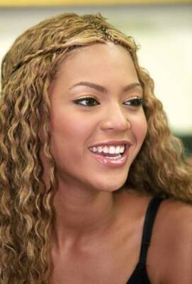 Beyonce Knowles of Destiny's Child is interviewed before a perform - Old Photo