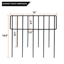 19 Pack No Dig Animal Barrier Fence Black Dig Protective Fence 13"x12.6"