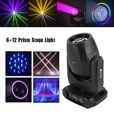 200W Moving Head LED RGBW Gobo Beam 6 12 Prism Stage Light DMX Disco Party Show,