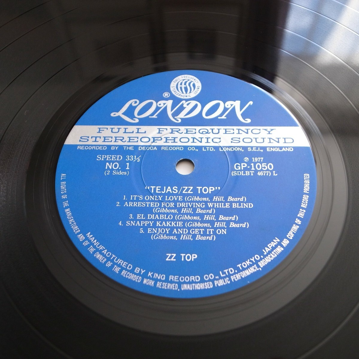ZZ Top ‎– Tejas JAPAN 1977 vinyl LP NEAR MINT GP-1050 | eBay