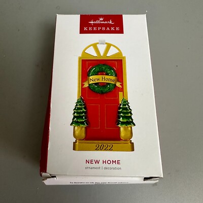 2003 Hallmark Keepsake Christmas Ornament New Home 2022 metal enamel door tree