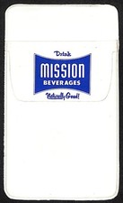 Vintage Plastic Pocket Protector - Mission Beverages "Naturally Good!" VGC