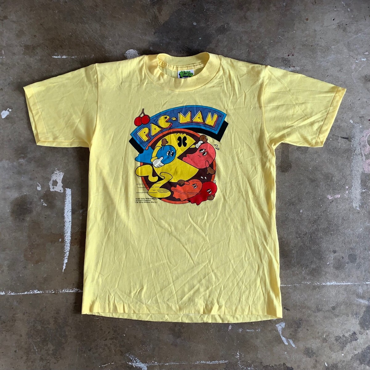 80s パックマン ビンテージT PAC-MAN 80年代 80s VINTAGE ATARI PAC-MAN T-SHIRT SZ S ARCADE VIDEO GAME