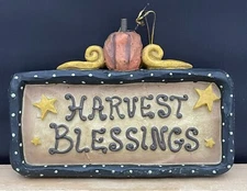 Blossom Bucket Suzi Skoglund HARVEST BLESSING  Wall Plaque 2003