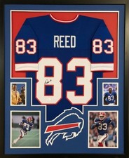 Andre Reed Signed Buffalo Bills Custom Jersey Framed Display (JSA Witness COA) 