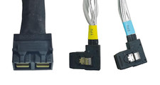 Mini SAS Cable, Sff-8643X2 to Sff-8087X2 Straight to Right Angle High-Speed Data