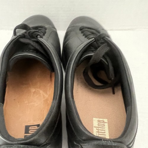 FitFlop Rally Walking Sneaker Women's 10 Black Leather Style X22-090 - Picture 7 of 14
