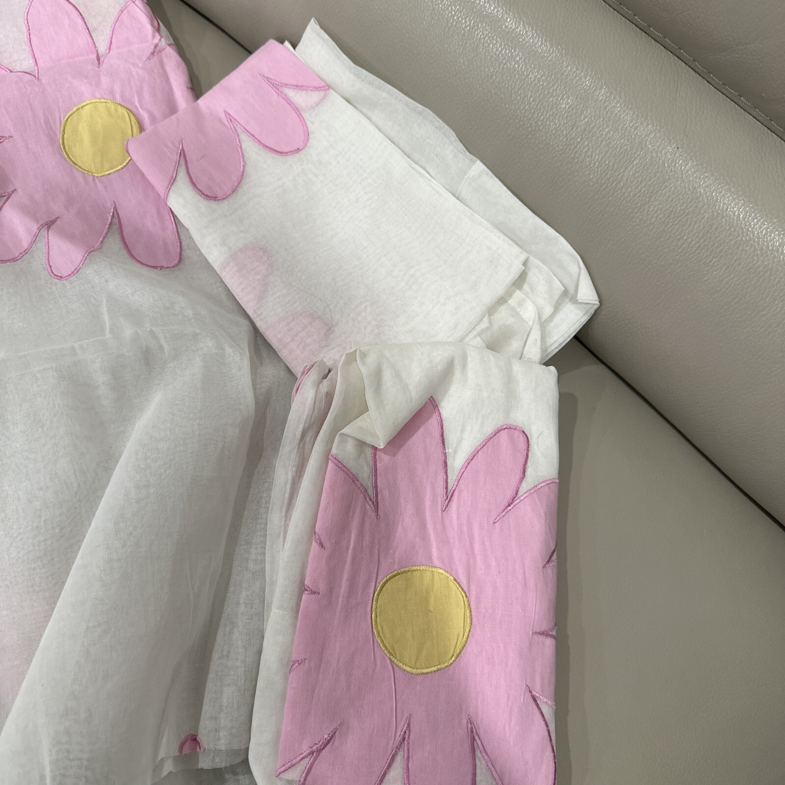 The Company Store Window Curtains 100% Cotton Vintage Beautiful 98”x42” 2 -pairs