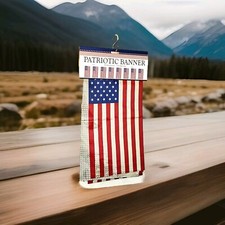 4th Of July American Flag Bunting Banner 12 Ft Long Patriotic Decorations New