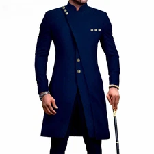 Men African Slim Fit Two-piece Suit Jacket and Pants 2 Piece Set Formal Outfits