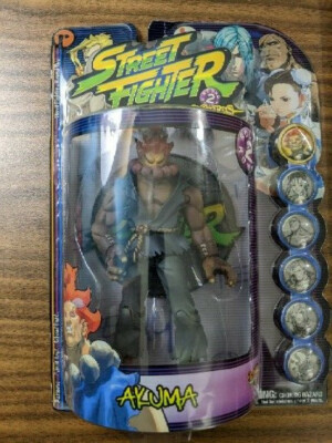 STREET FIGHTER Akuma Round 2 Player 1 Action Figure MOC 1999 RESAURUS