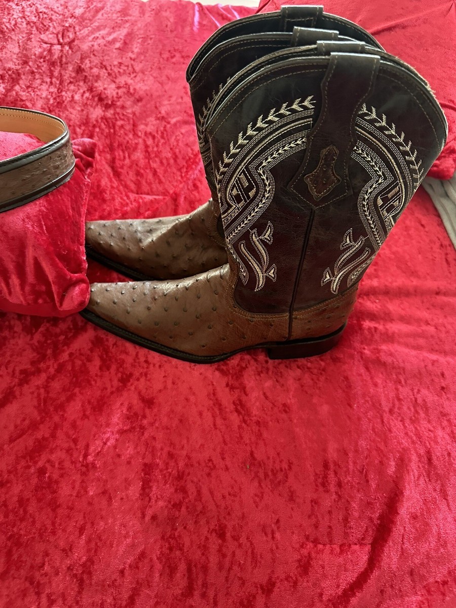 BOTAS EL MACREADO OSTRICH BOOTS El Malcreado Ostrich Handmade Kids or Womens Boots With Belt  main image 4