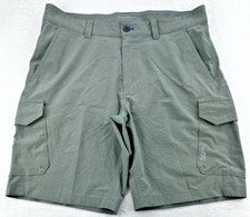Eddie Bauer Flexion Amphib Shorts Men 34W Heather Green 10"