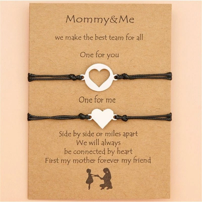 Mother Daughter Bracelets Matching Stainless Steel Jewelry Gift Mother s Day