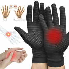 Copper Compression Arthritis Gloves Finger For Carpal Tunnel Typing Support Hand