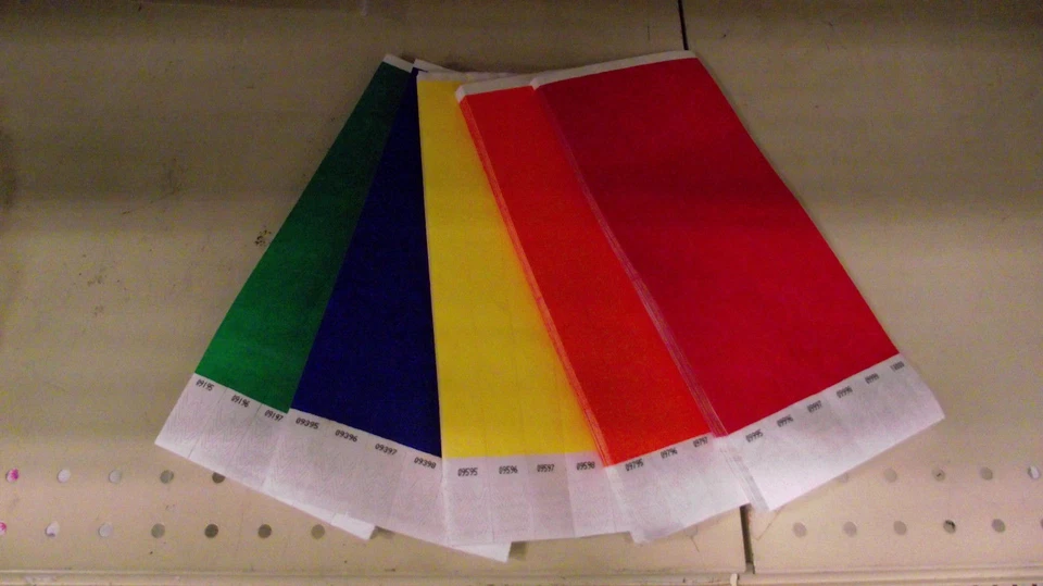 PRICE CHOPPER 1000 Wristbands - 3/4" Party Pack Tyvek Wristbands