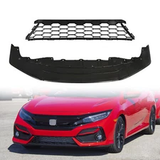 Front Lower Bumper Cover Grill For 2017 2018 2019 10th-Gen Honda Civic Hatchback