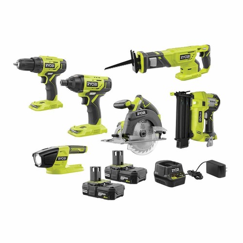 RYOBI 6-Tool Combo Kit 18 Volt Cordless 