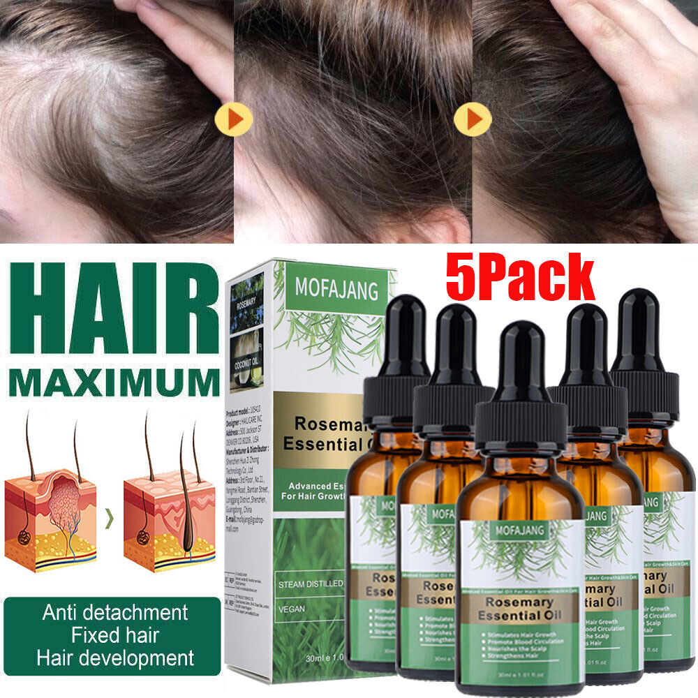 5PACK Rosemary Essential Oil For Hair Growth 100% Pure Natural Therapeutic  Grade | eBay