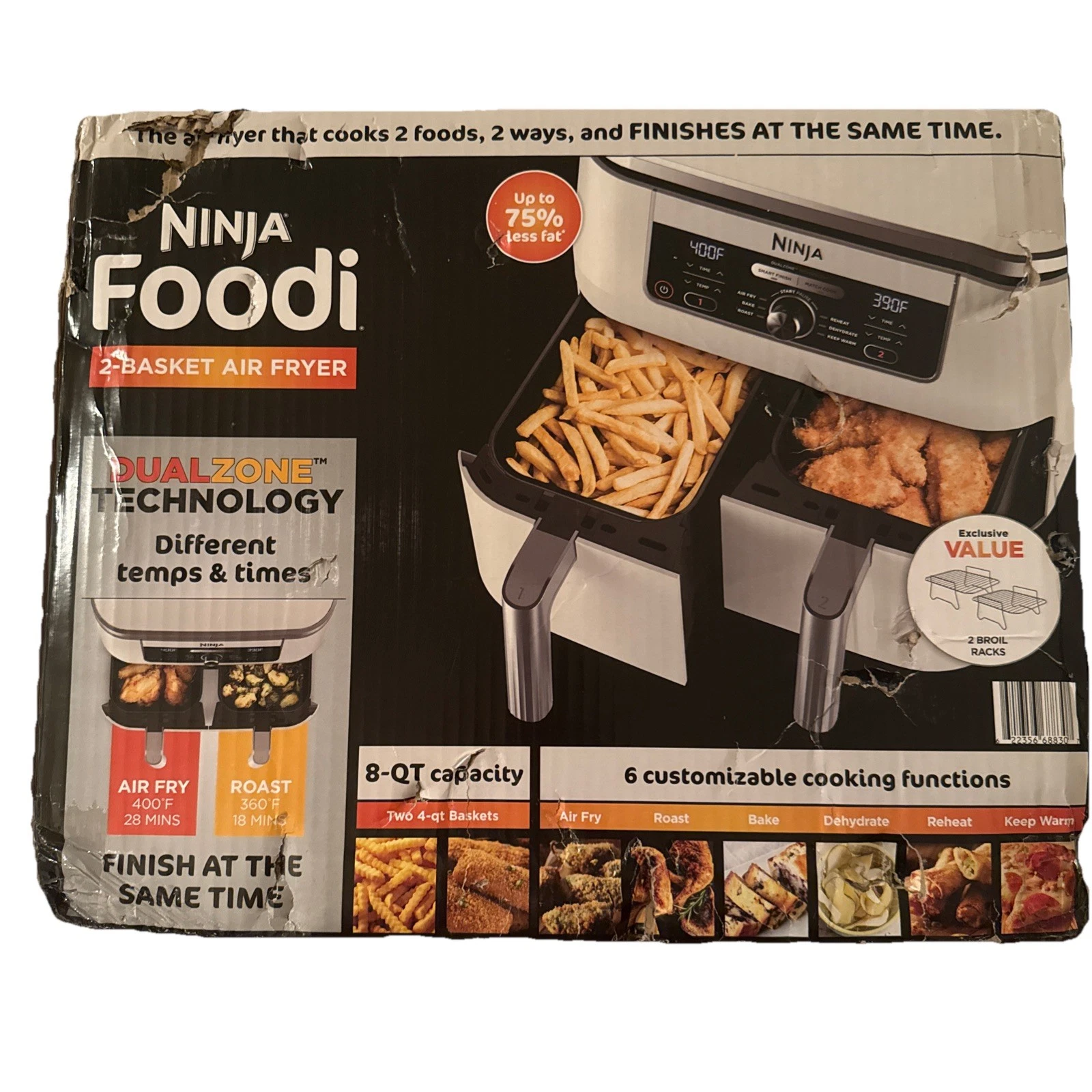 Ninja Foodi 6-in-1, 8 Quart 2-Basket Air Fryer with DualZone Technology
Opens in a new window or tab
