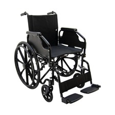 Self Propelled Wheelchair Adult Heavy Duty Steel Manual Chair 24" Wheels Foldabl