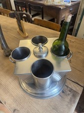 Rafraîchissoir à Champagne en Métal Argenté 
