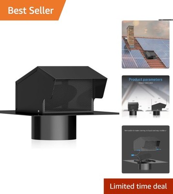 4 Inch Galvanized Steel Roof Vent with Damper - High Airflow & Durable