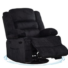 Oversized 360° Swivel Upholstered Rocker Recliner