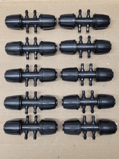 10 Pack Drip Irrigation Fittings for 1/2 Inch to 1/4 Inch Tubing 6- Way