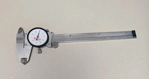 Starrett 120A-6 Dial Caliper, 0-6" Range, .001" Graduation