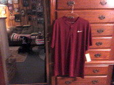 Nike Dri-FIT Victory Men's Top Golf Polo T-Shirt BURGANDY Size L DH0838-619