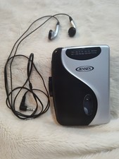 Jensen Black and Silver Portable AM/FM Radio Cassette Player