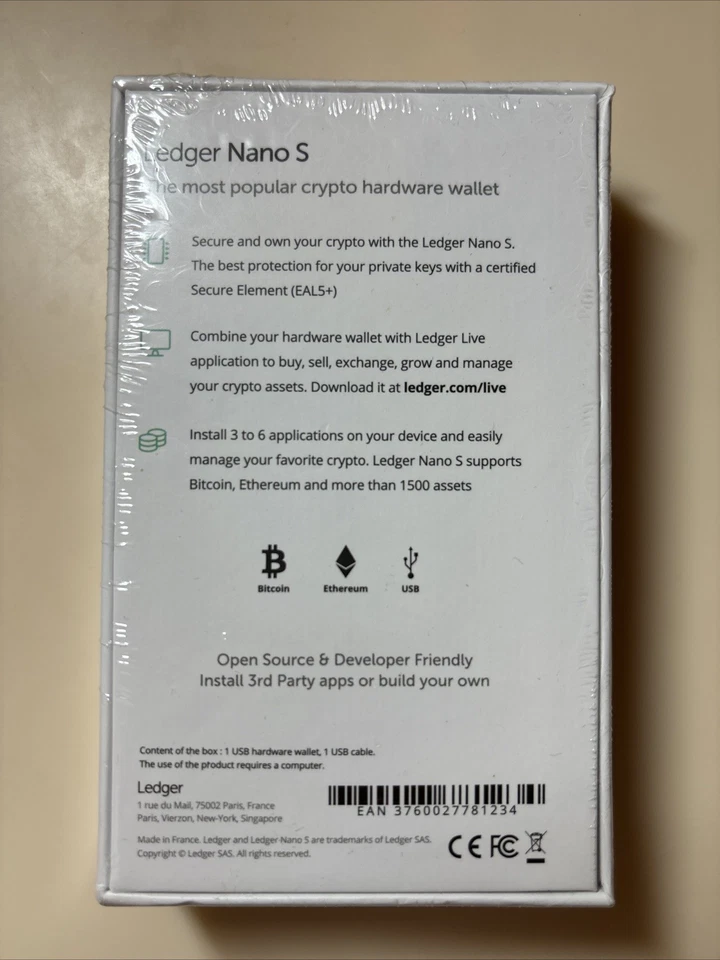 BRAND NEW Ledger Nano S Cryptocurrency Hardware Wallet - Image 2 of 2