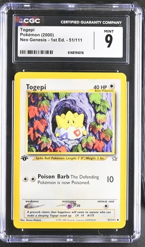 Togepi (1st Edition) graded CGC 9 for sale on eBay